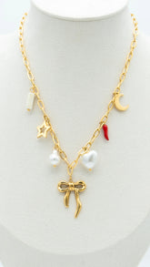 Glitter Charm Necklace